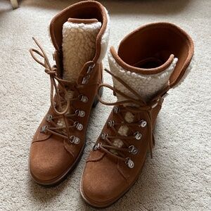 Marc Fisher Boots, winter shearling lug boots, like new